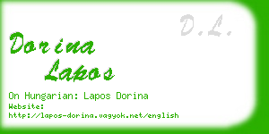 dorina lapos business card